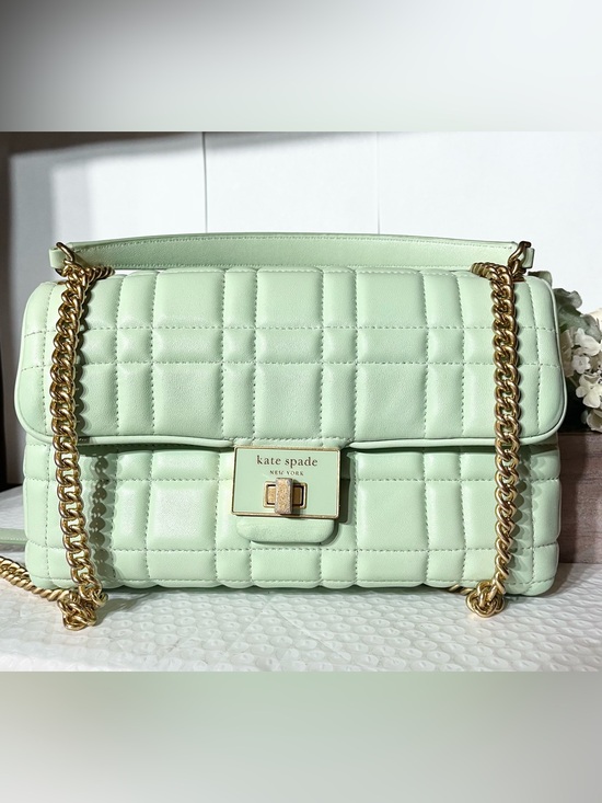 kate spade Handbags - Kate Spade Evelyn Pistachio Green Quilted Leather Crossbody $458 MSRP